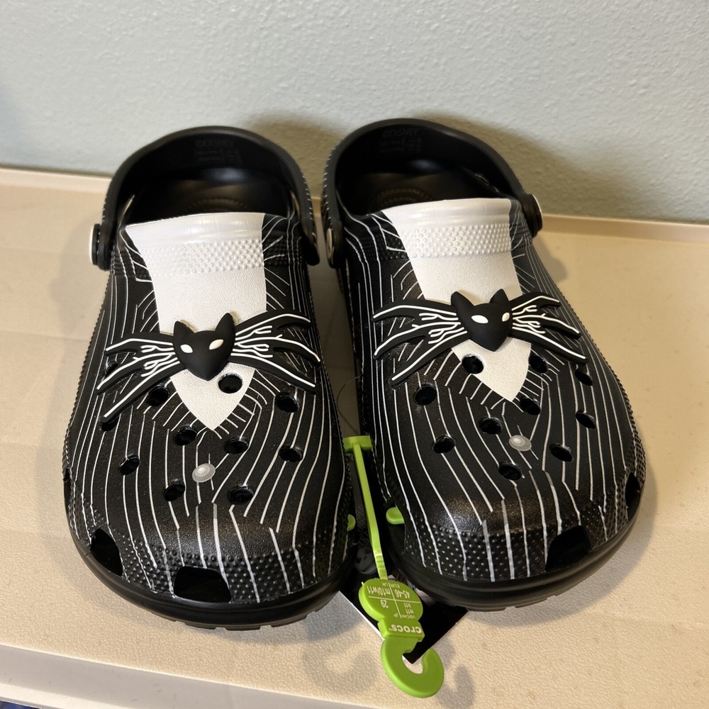 Crocs Nightmare Before Christmas Jack Skellington Clog Mens 11 210561-90H NEW